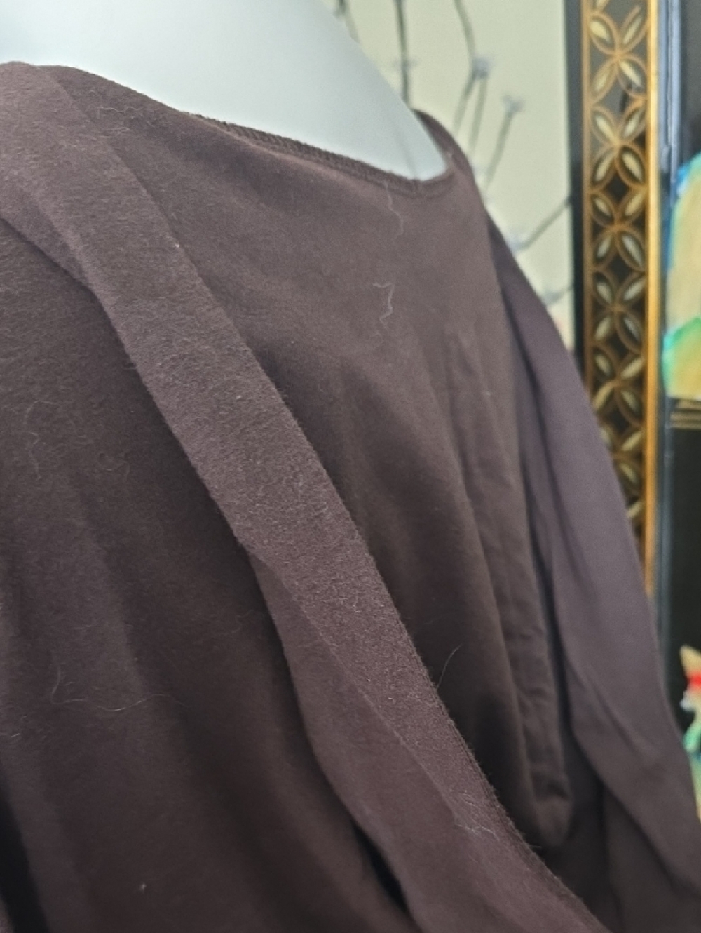 Style & Co. Brown 3/4 Sleeve Hooded Tee - Picture 4 of 9